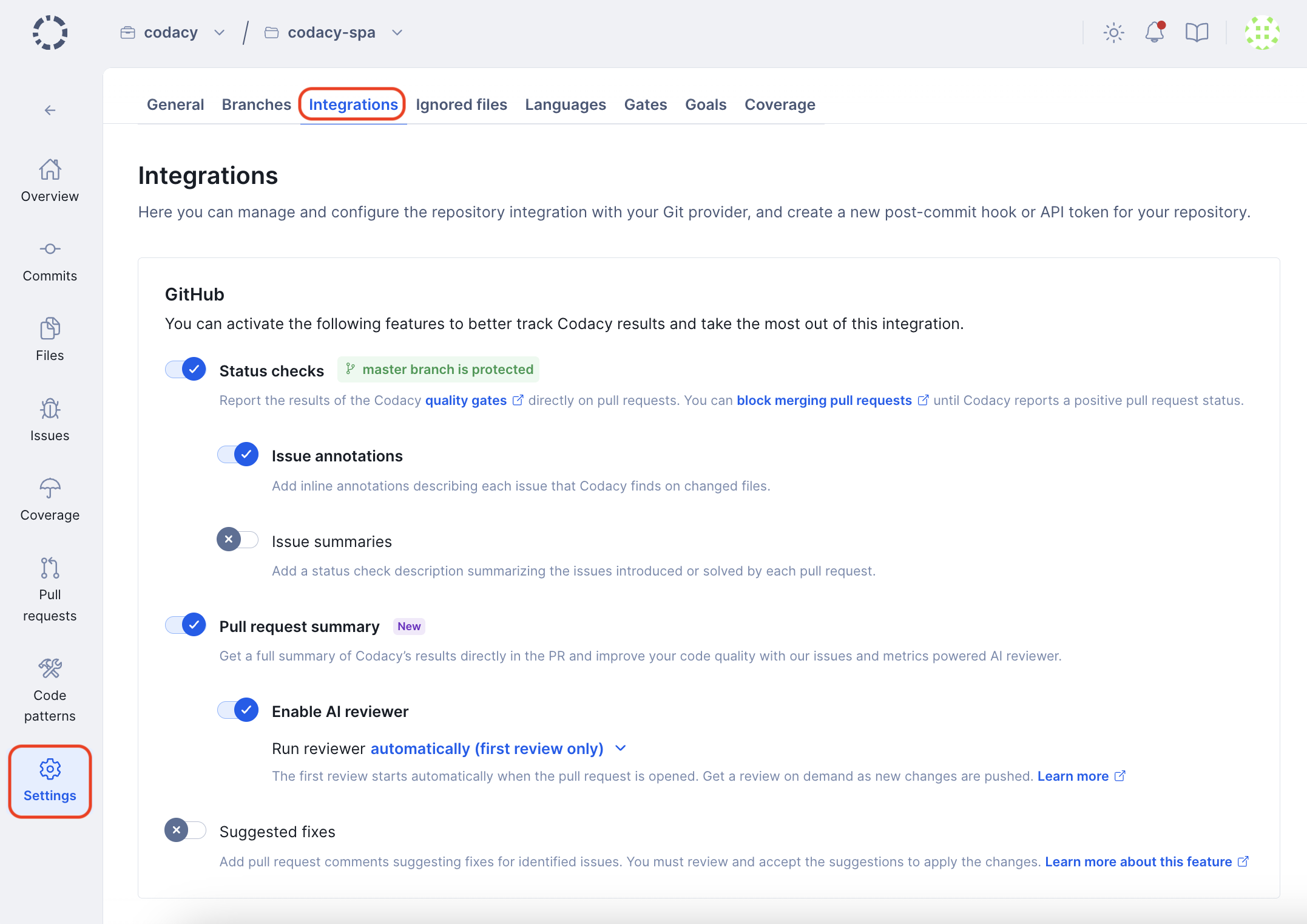 Enabling your Git provider integration